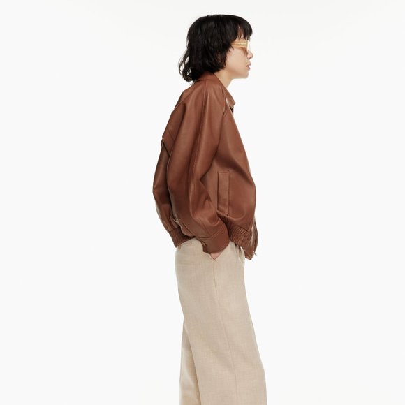 Aritzia Brown Bomber Jacket - Picture 3 of 3